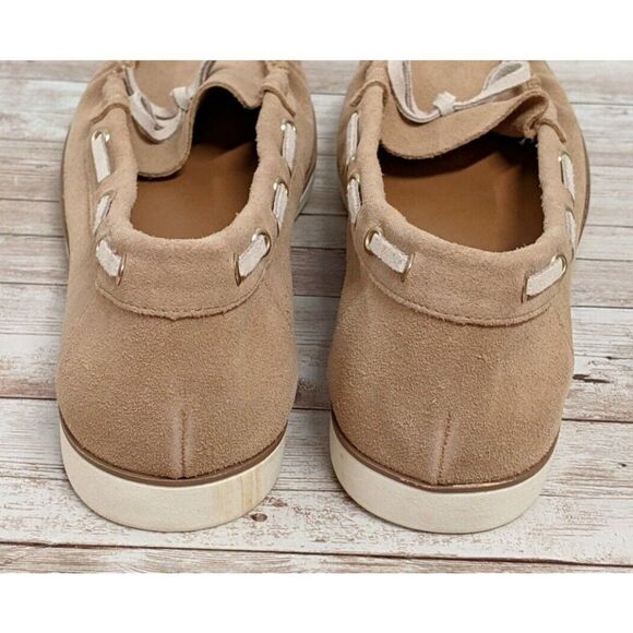 Kelly & Katie Tiewiel Womens Size 7.5 M Tan Moc Toe Slip On Flat Boat Shoes - Picture 4 of 7